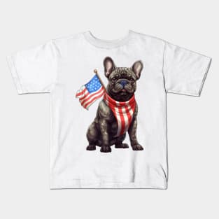 4th of July French Bulldog Kids T-Shirt